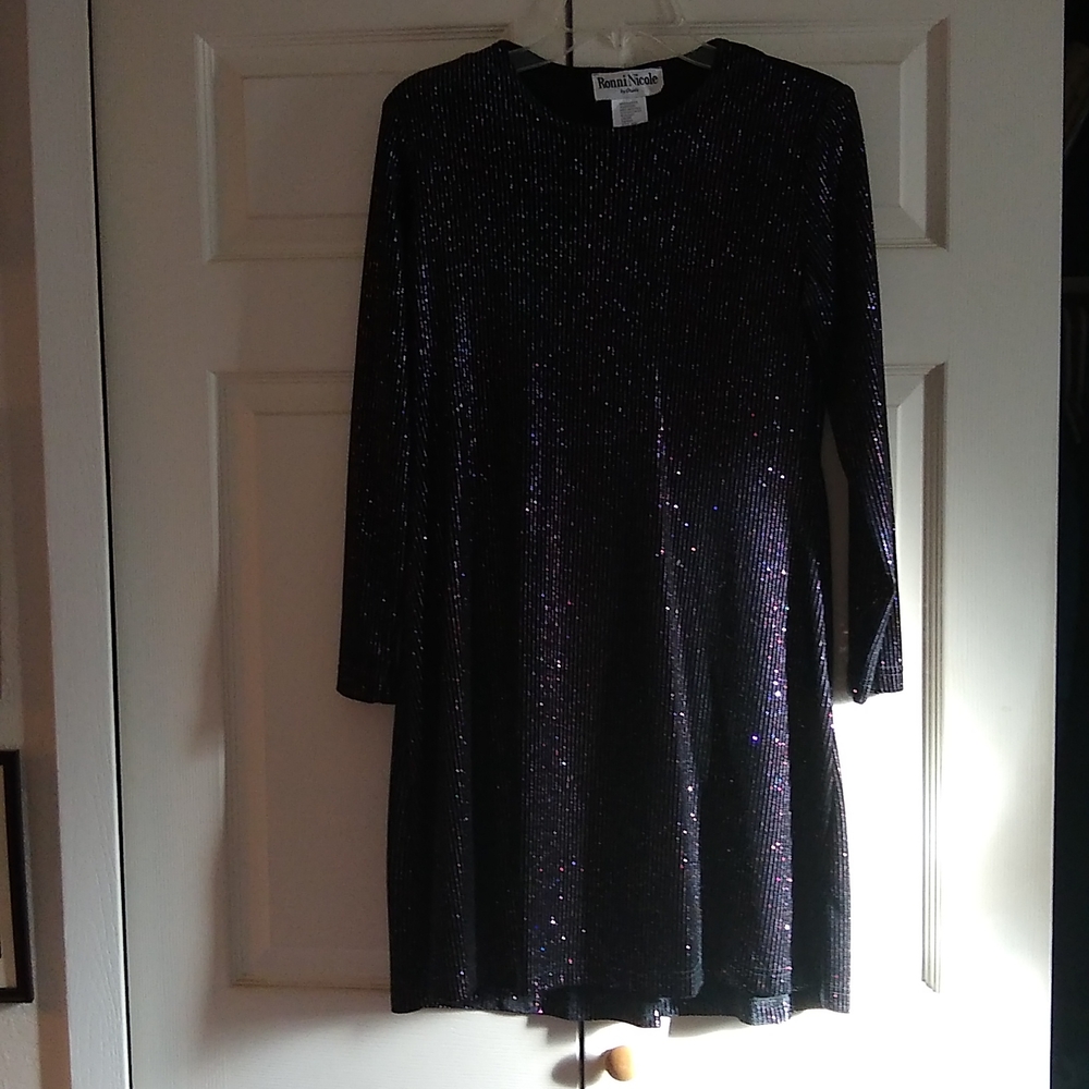 Ronnie Nicole black sparkly dress size 6
